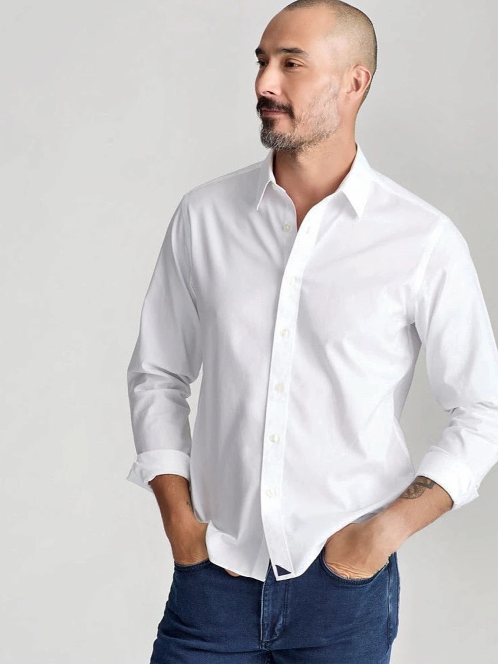 UnTuckit White Long Sleeved Shirt Large